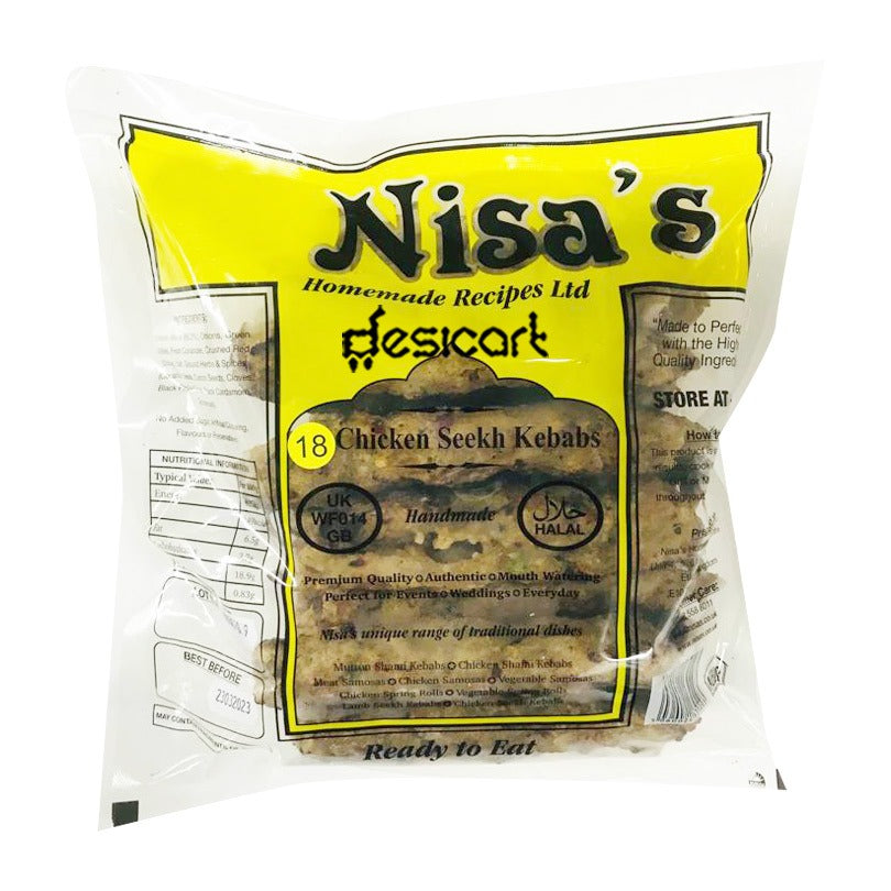 NISA'S 18 CHICKEN SEEKH KEBABS