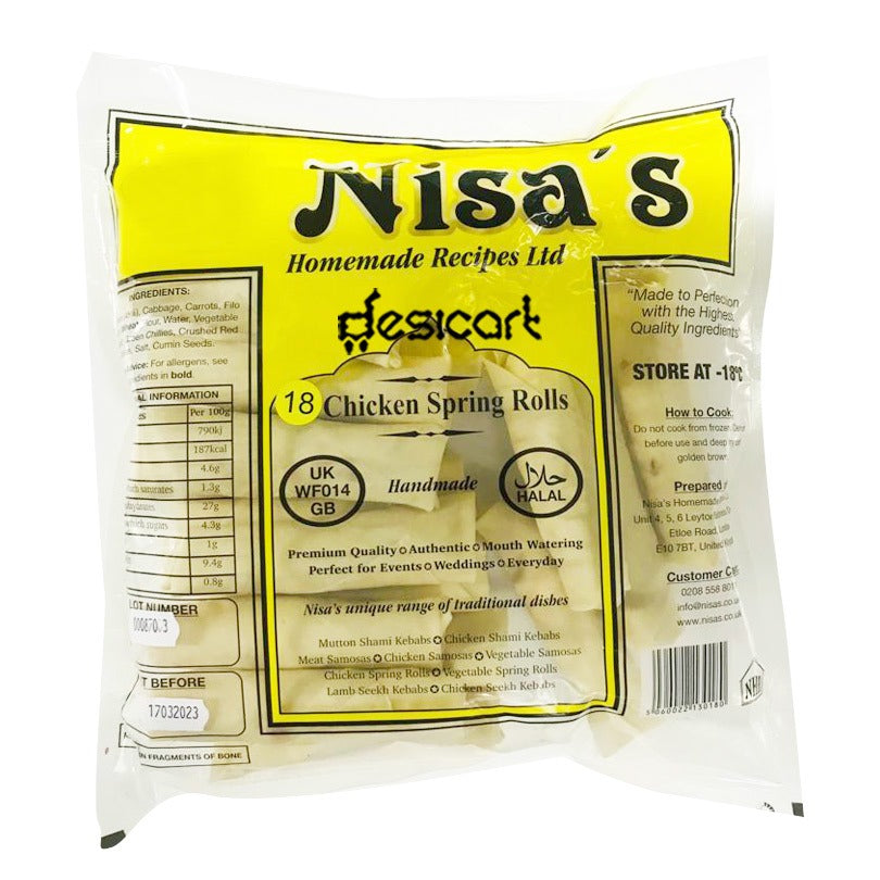 Nisa's 18 Chicken spring Roll