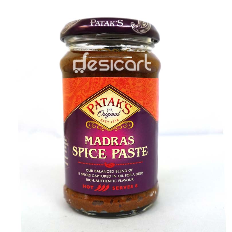 PATAKS MADRAS SPICE PASTE HOT 283G