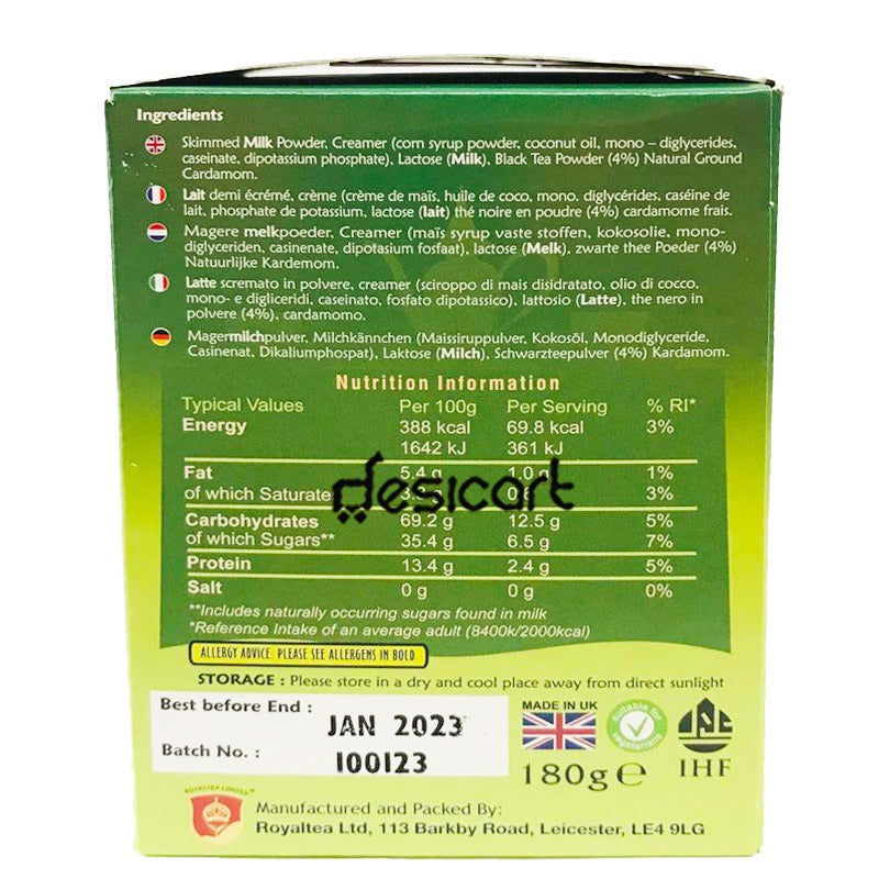 Royal Chai Elaichi UnSweetened 180g (10Cups)