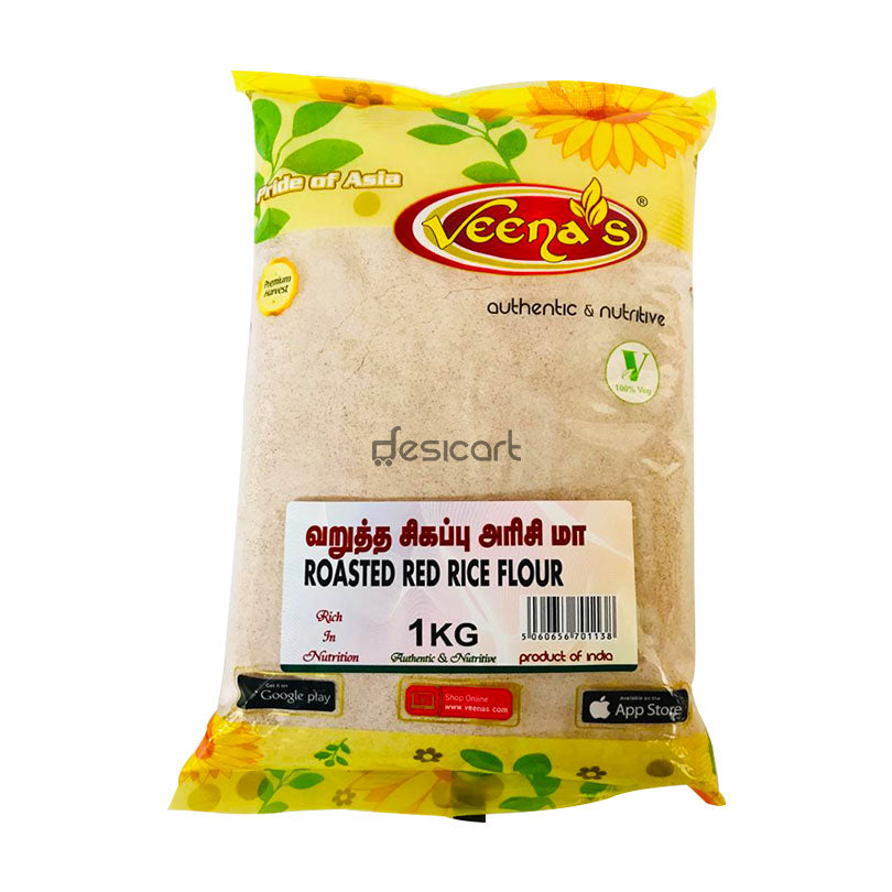 VEENA'S ROASTED RED RICE FLOUR 1KG