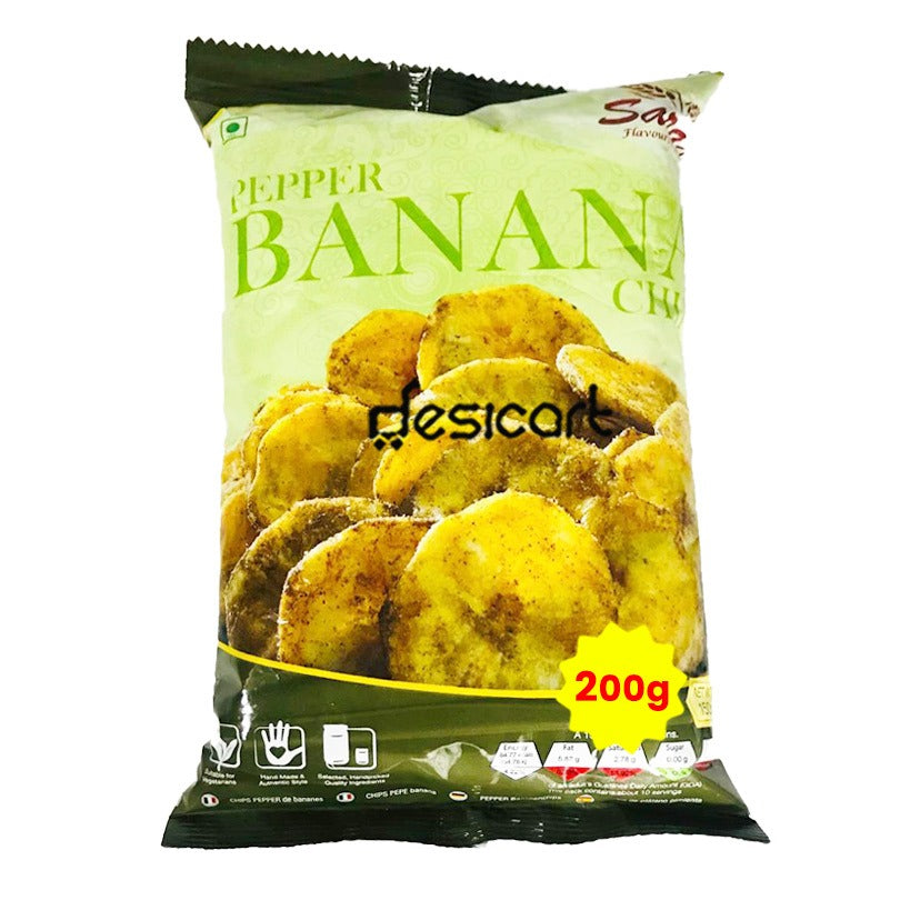 SARAS PEPPER BANANA CHIPS 200G