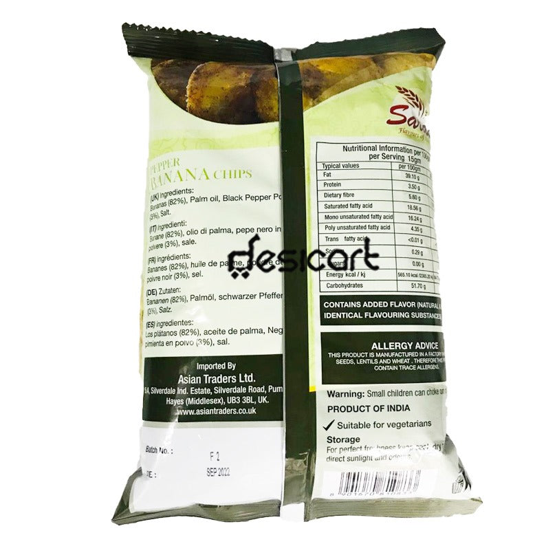 SARAS PEPPER BANANA CHIPS 200G