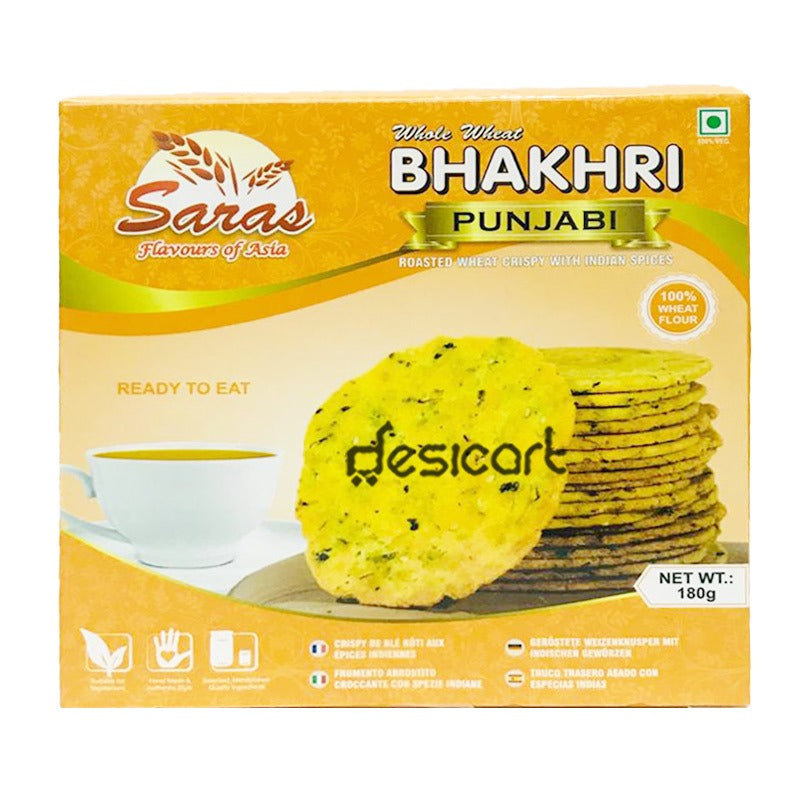 SARAS WHOLE WHEAT BHAKHRI PUNJABI 180G