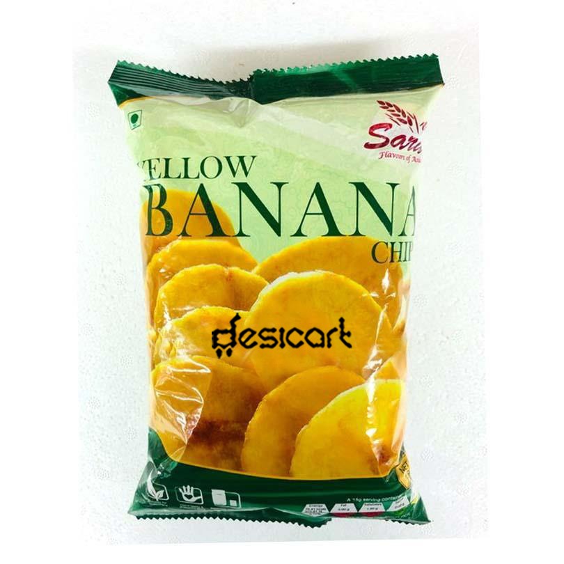 SARAS YELLOW BANANA CHIPS 150GM