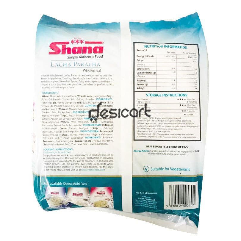 Shana Lacha Paratha Wholemeal 1.2kg
