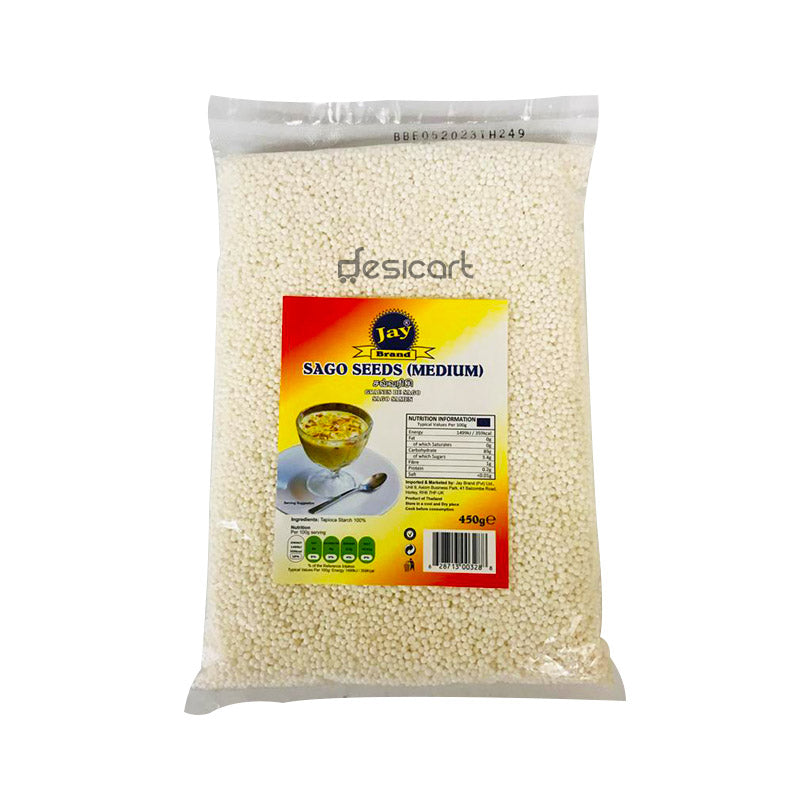 JAY BRAND SAGO SEEDS MEDIUM 450G