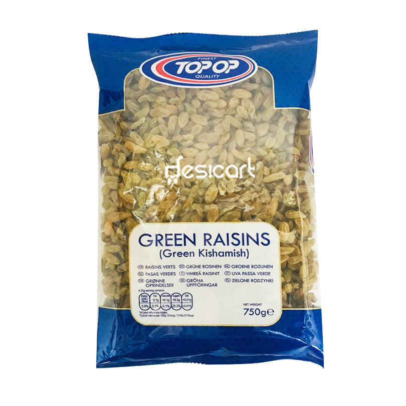 TOP OP GREEN RAISINS(GREEN KISHAMISH)750G