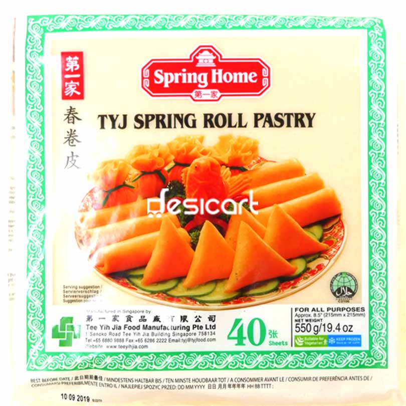 TYJ SPRING ROLL PASTRY-40 8'' 550G