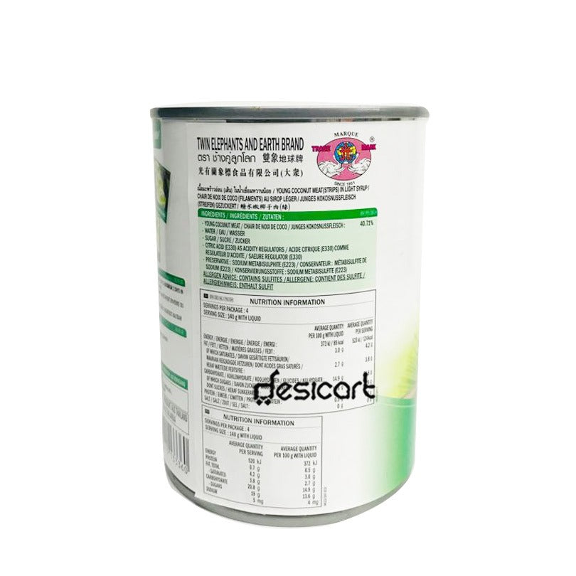 TWIN ELEPHANTS YOUNG COCO MEAT SYRUP 565G