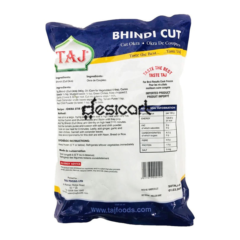 Taj Bhindi Cut Okra 1kg