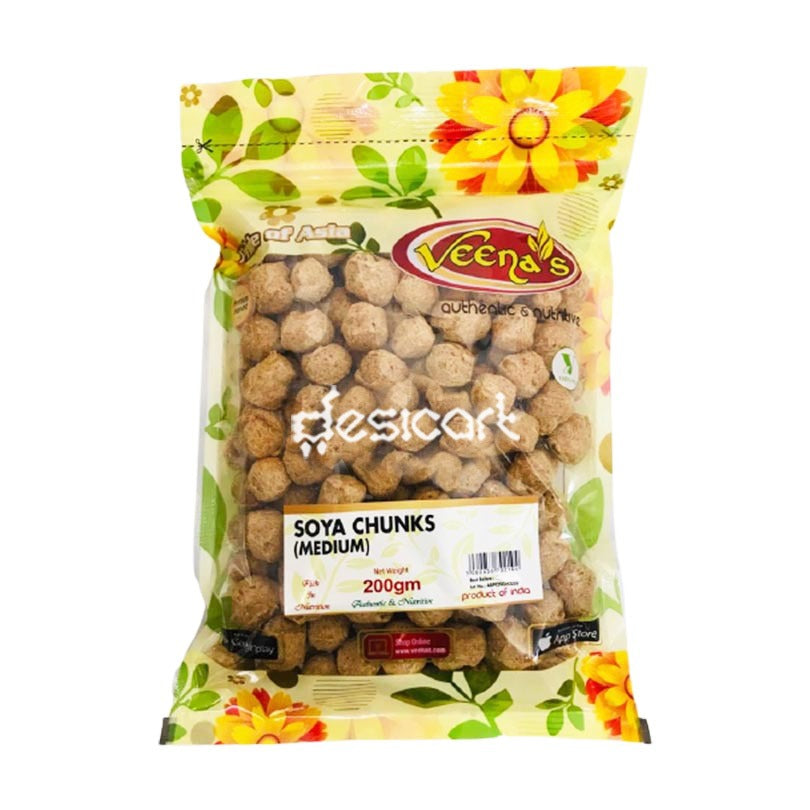 VEENA'S SOYA CHUNKS MEDIUM 200G