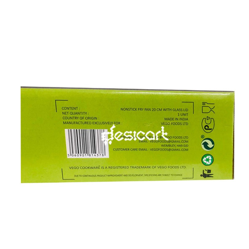 VEGO GRANITO FRY PAN+LIDS 20CM