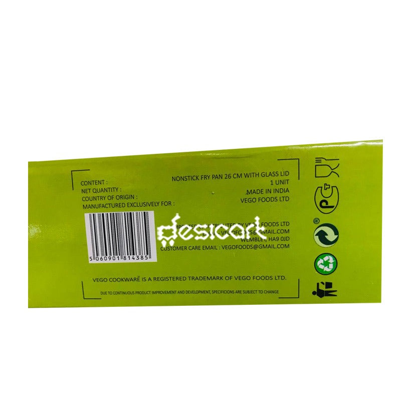 VEGO GRANITO FRY PAN+LIDS 26CM