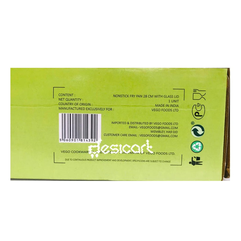 VEGO GRANITO FRY PAN+LIDS 28CM