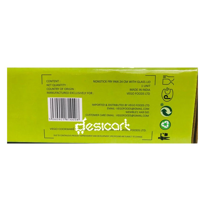 VEGO GRANITO FRY PAN+LIDS 24CM