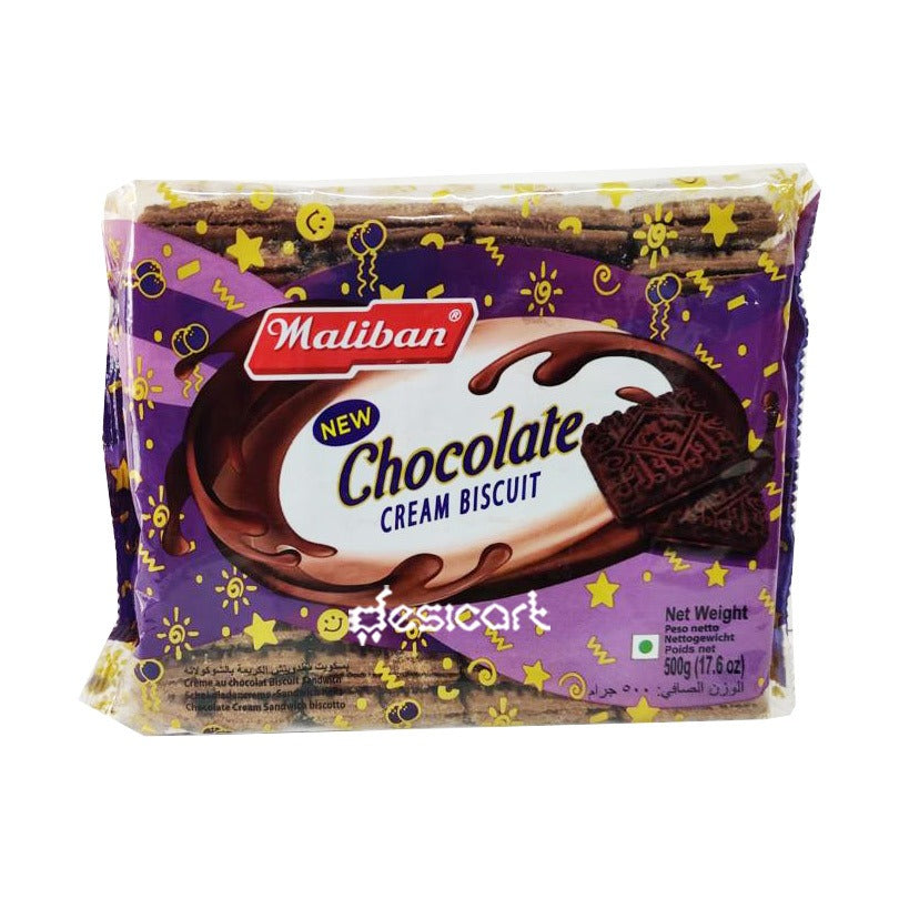 MALIBAN CHOCOLATE CREAM BISCUITS 500G