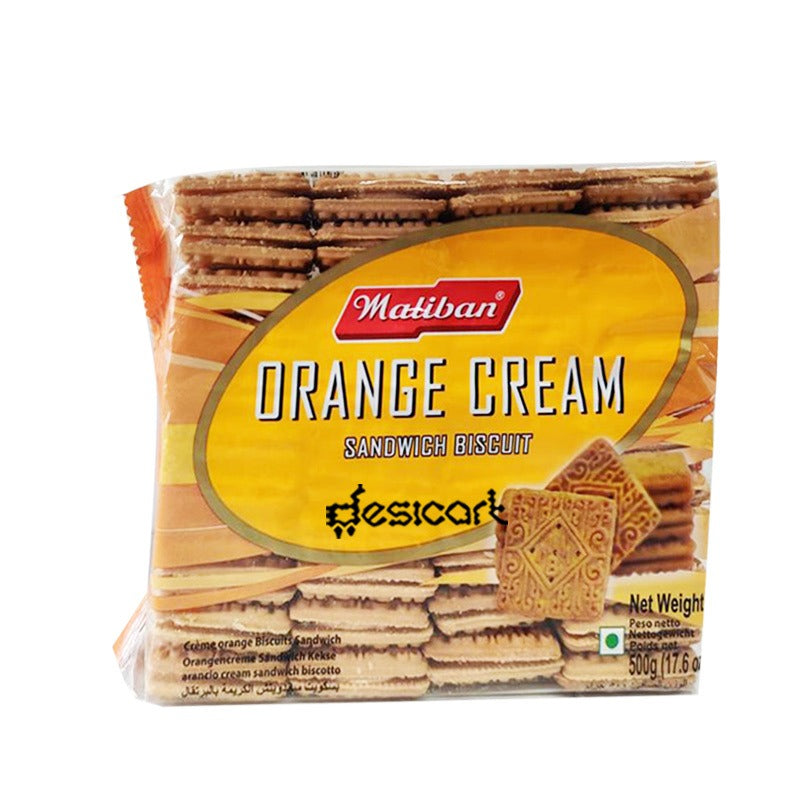 MALIBAN ORANGE CREAM BISCUIT 500G