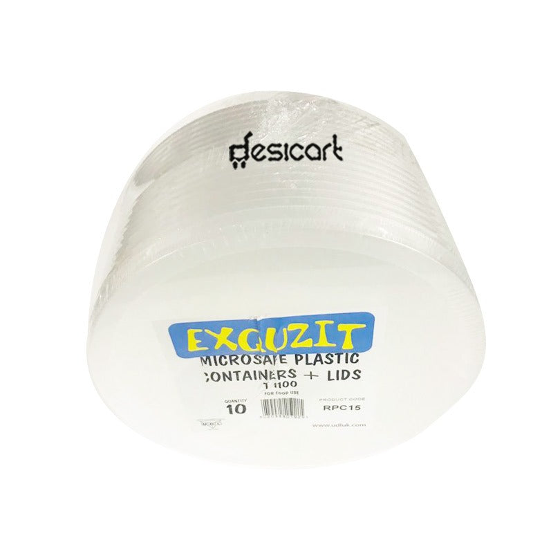 UDL EXQUZIT MICROSAFE PLASTIC CONTAINERS + LIDS (RPC15)
