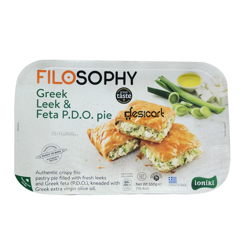 FILOSOPHY GREEK LEEK & FETA P.D.O PIE 550GM