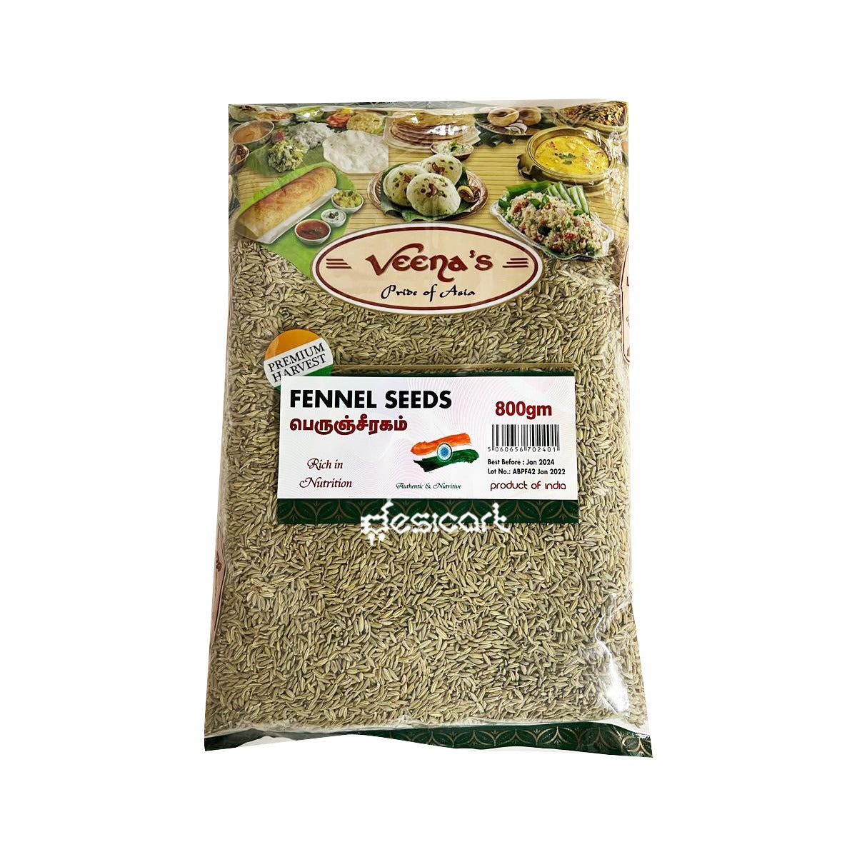 VEENAS FENNEL SEEDS 800G
