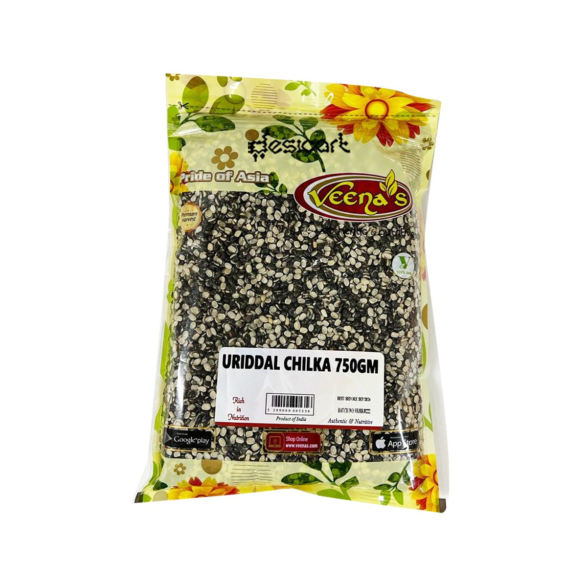 VEENA'S URID DAL CHILKA 750G