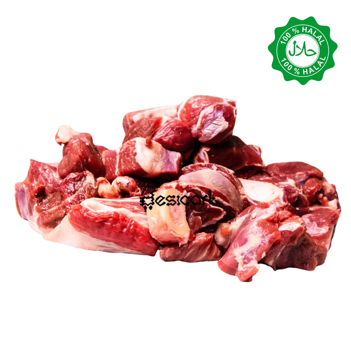 FRESH 100% HALAL DICED MUTTON SHOULDER(WITH BONE) 1KG