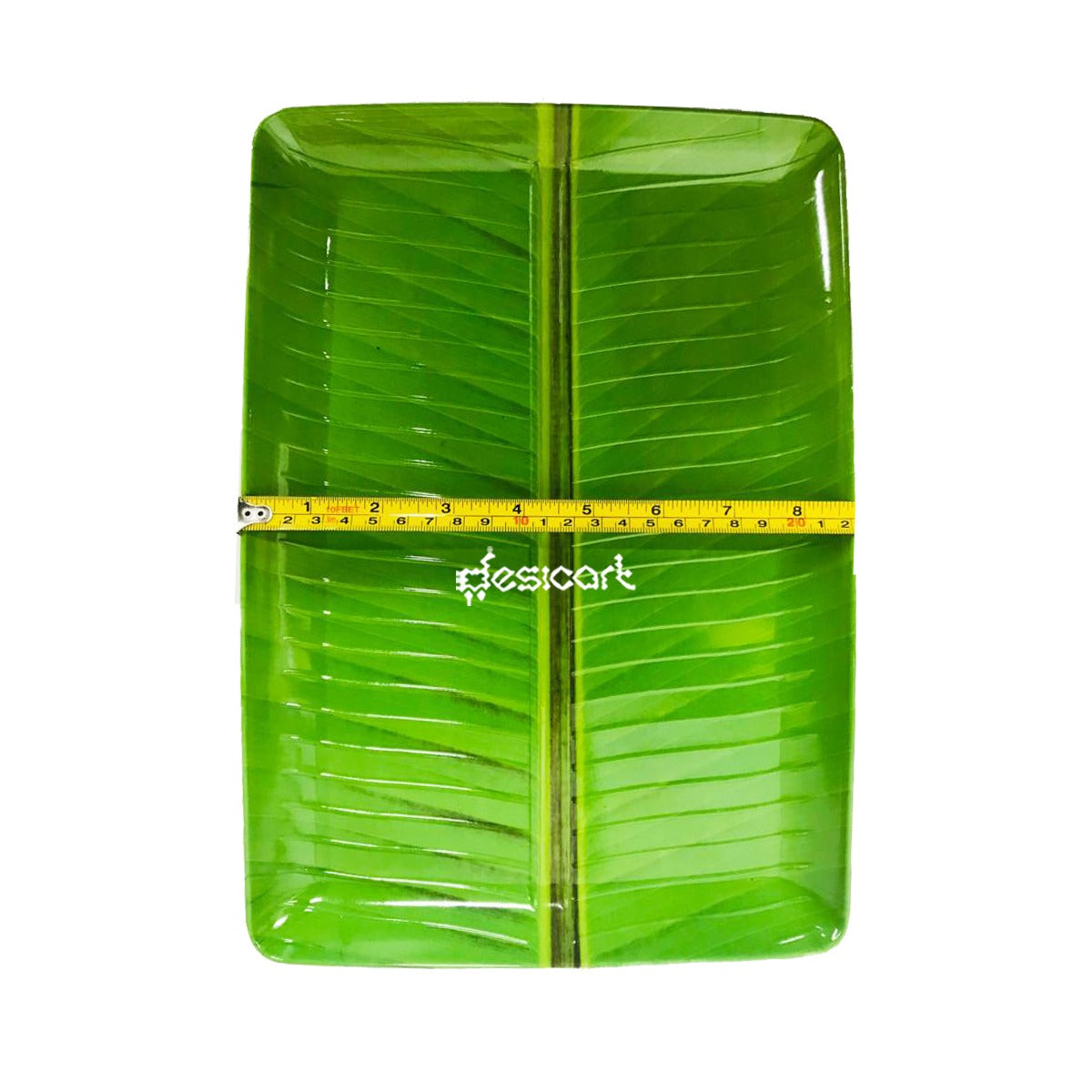 BANANA LEAF TYPE SQUARE PLATE (LENGTH:12CM AND BREADTH:8CM)