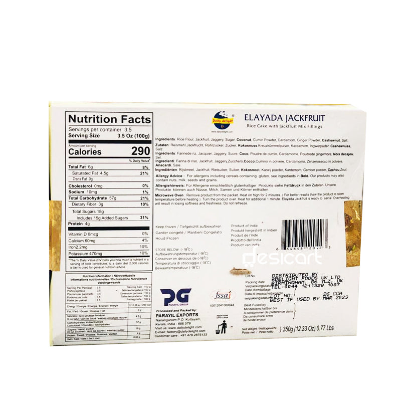DAILY DELIGHT ELAYADA JACKFRUIT 350G