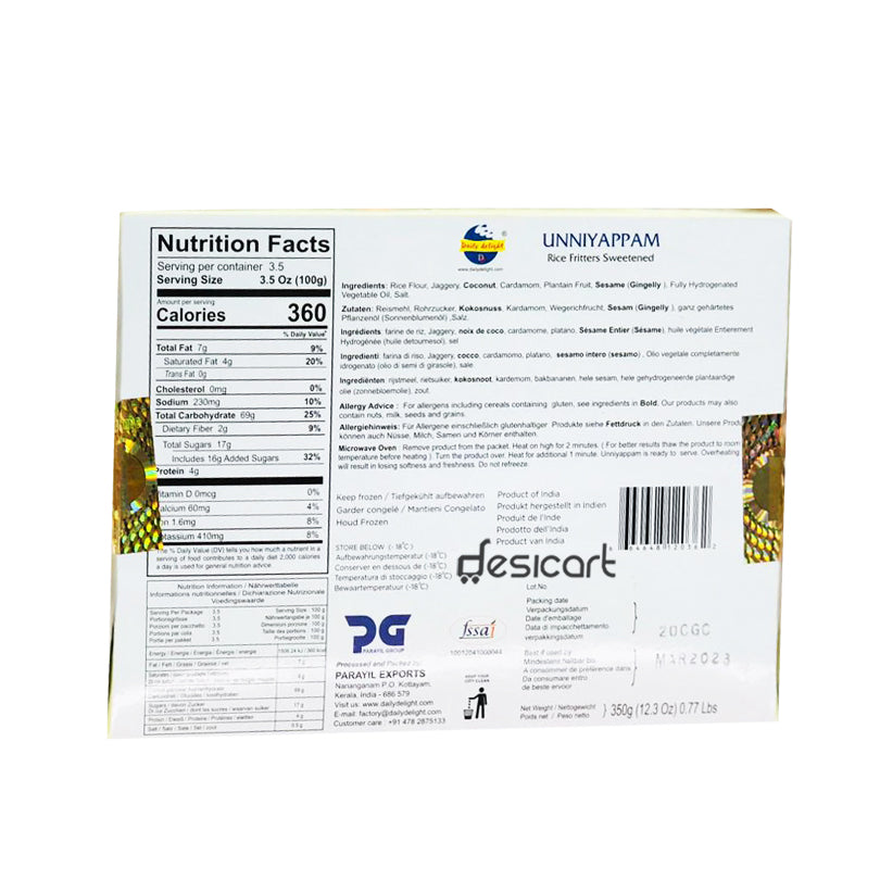 Daily Delight Unniyappam 350g