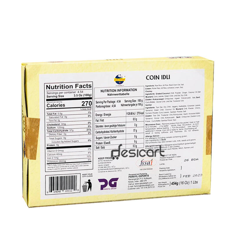 Daily Delight Coin Idli 454g