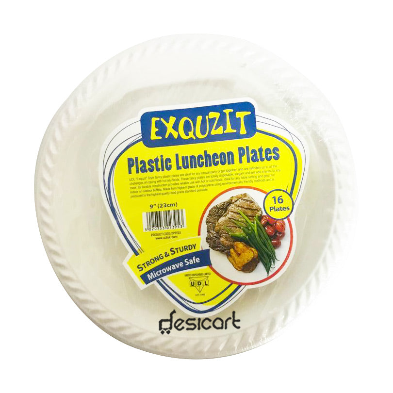 UDL 9 EXQUZIT WH LUNCHEON PLATES DPPE03