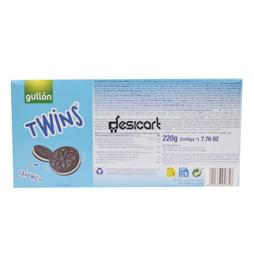 GULLON TWINS BISCUITS EXTRA VALUE 5PK 220G Q