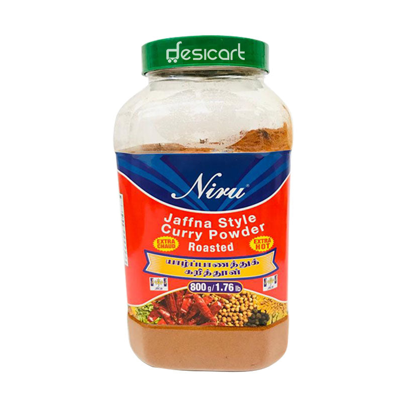 NIRU JAFFNA STYLE CURRY POWDER ROASTED (EXTRA-HOT) 800g