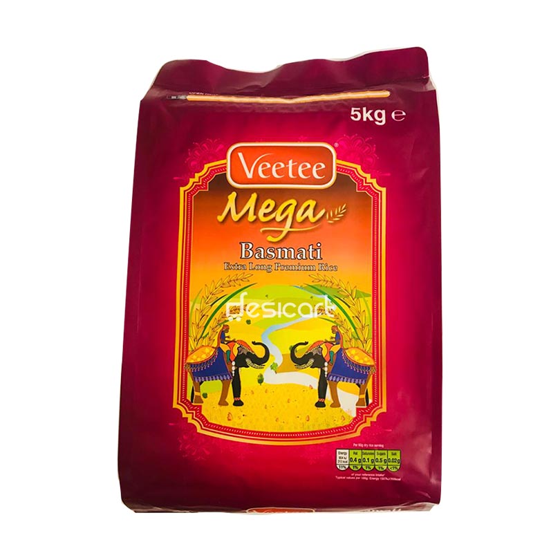 VEETEE MEGA EXTRA LONG PREMIUM BASMATI RICE 5KG