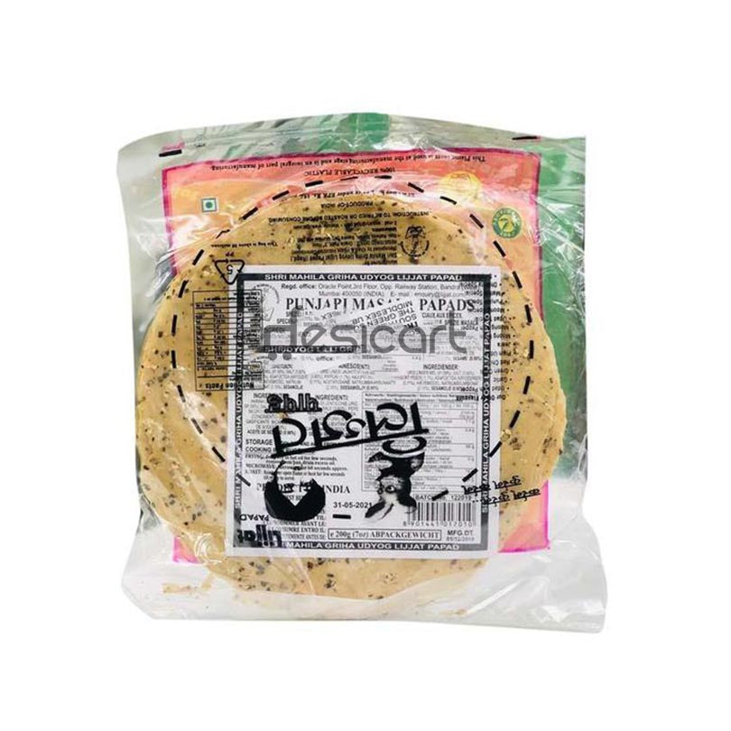 Lijjat Punjabi Masala Papad 200g