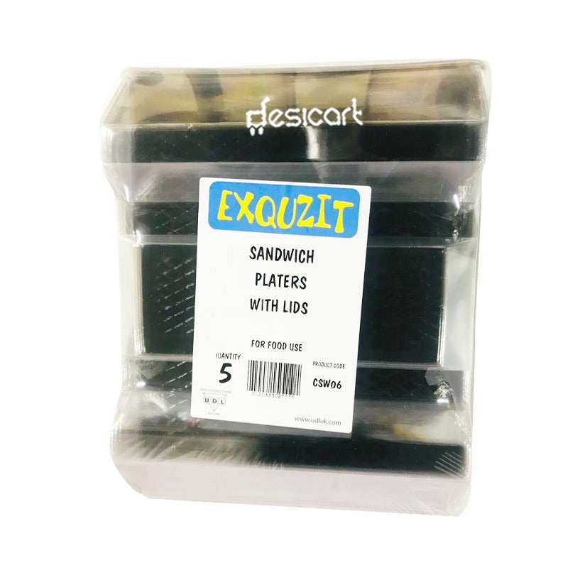UDL EXQUZIT SANDWICH PLATERS WITH LIDS 5PCS (CSW06)