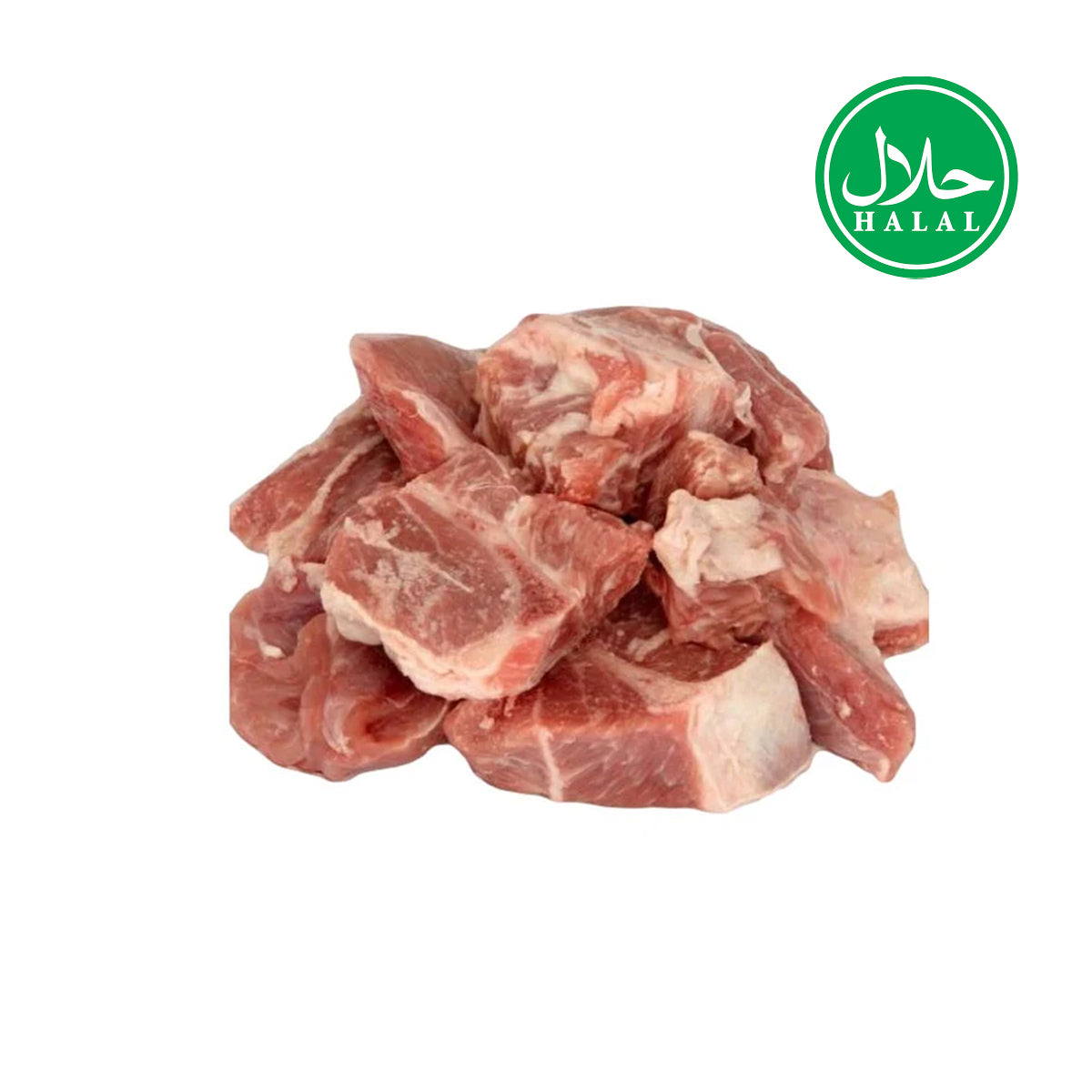 FRESH 100% HALAL DICED MUTTON LEG(WITH BONE) 1KG
