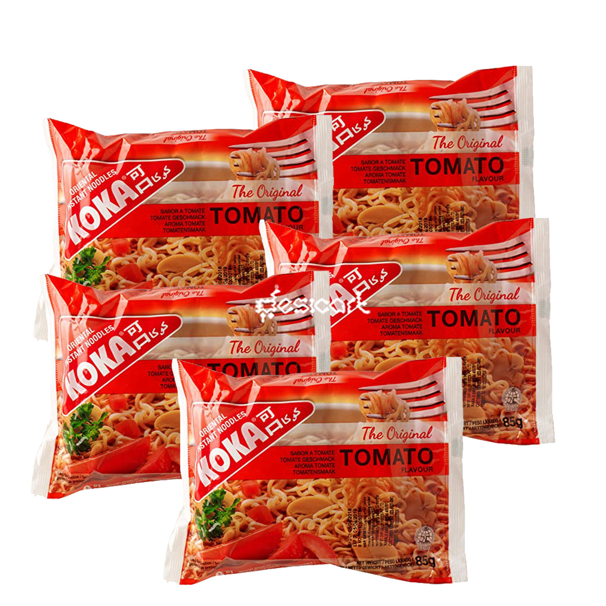 KOKA TOMATO FLAVOUR INSTANT NOODLES 85G (5 Packs £2.00)