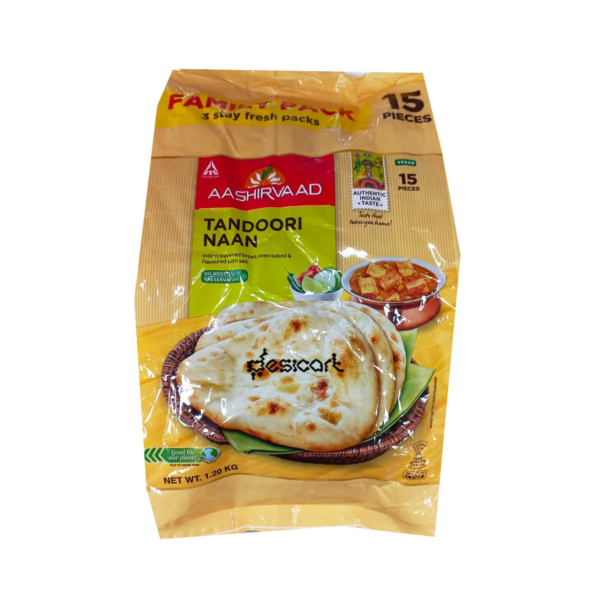 Aashirvaad Tandoori Naan (Family Pack)1.2kg