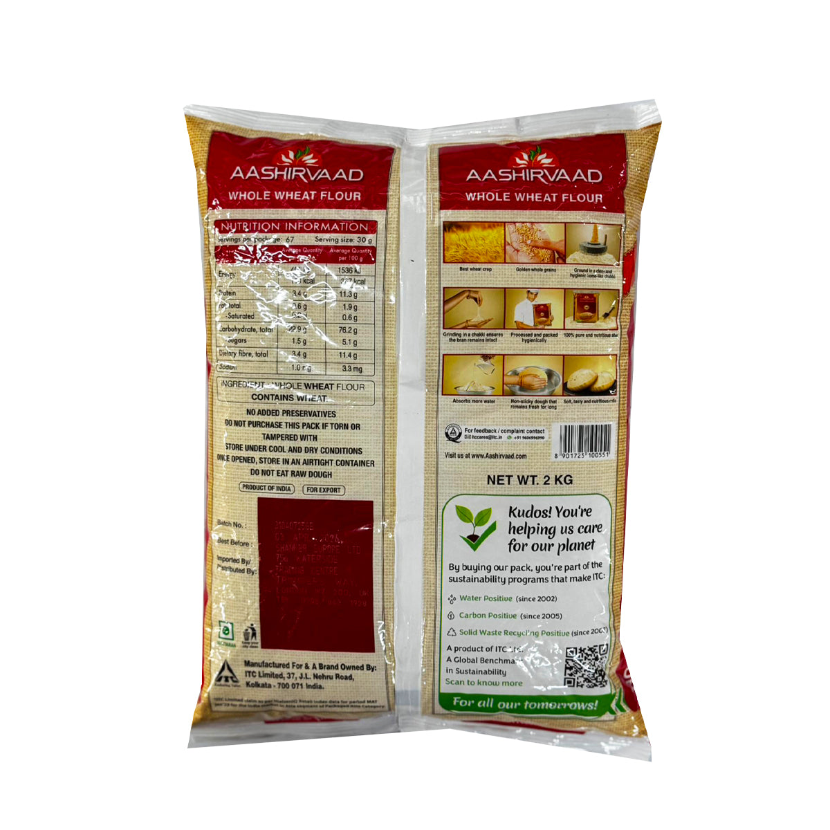 Aashirvaad Whole Wheat Flour 2kg