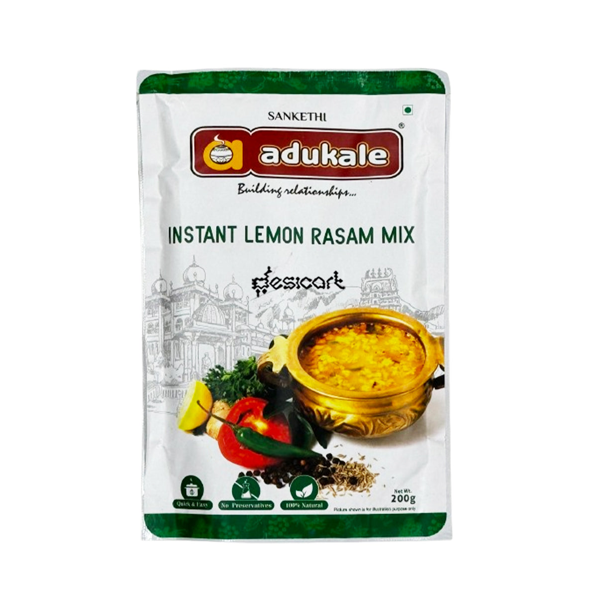 ADUKALE INSTANT LEMON RASAM MIX 200G