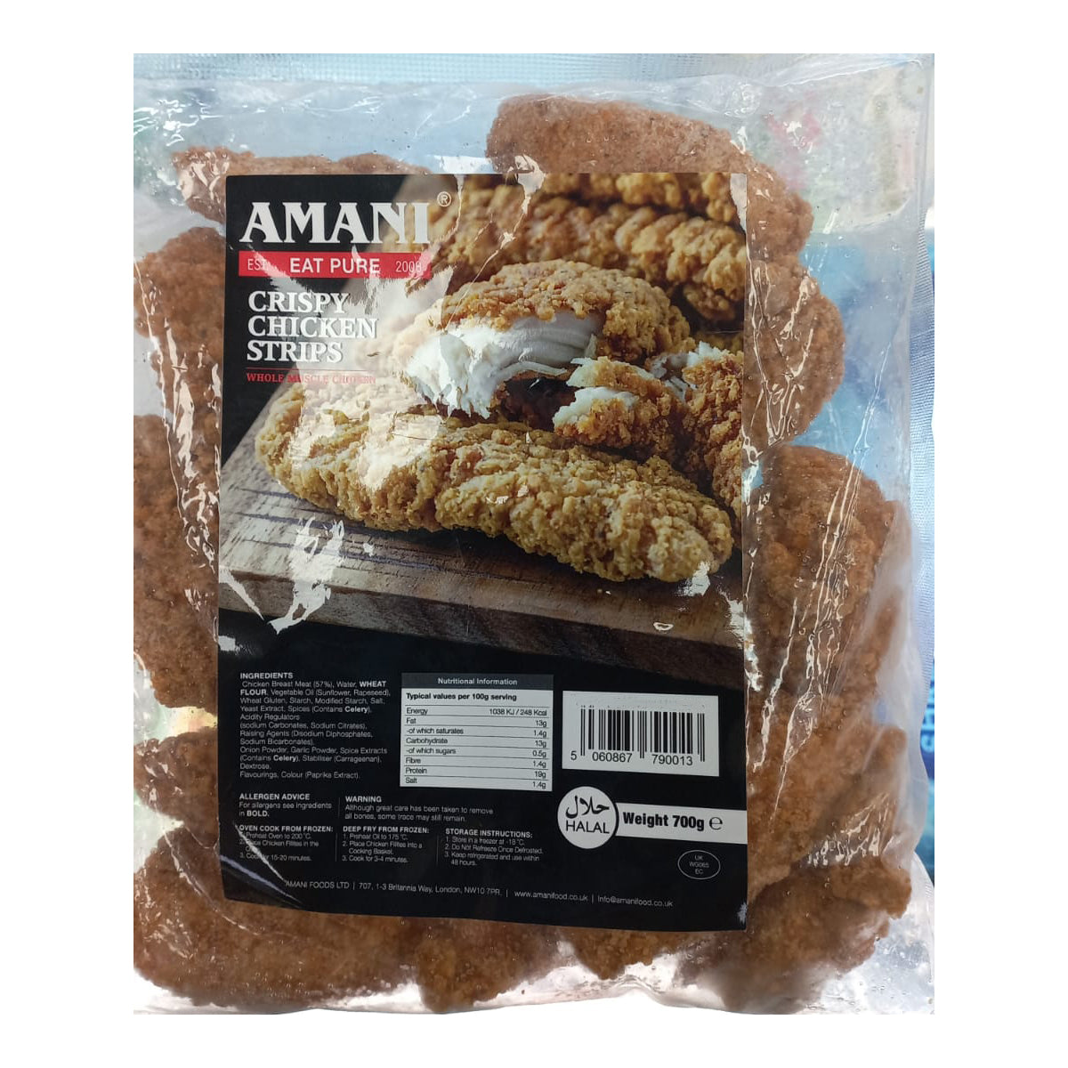 Buy Amani Crispy Chicken Strips 700g at desicart.co.uk - Online Indian Grocery Store UK