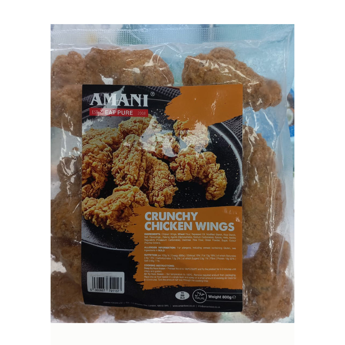 Buy Amani Crunchy Chicken Wings 800g at desicart.co.uk - Online Indian Grocery Store UK.