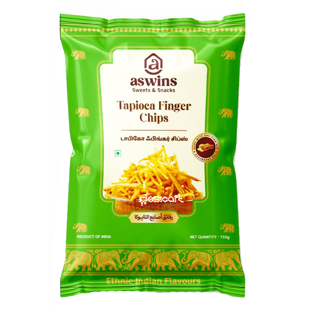 ASWINS TAPIOCA FINGER CHIPS 150G