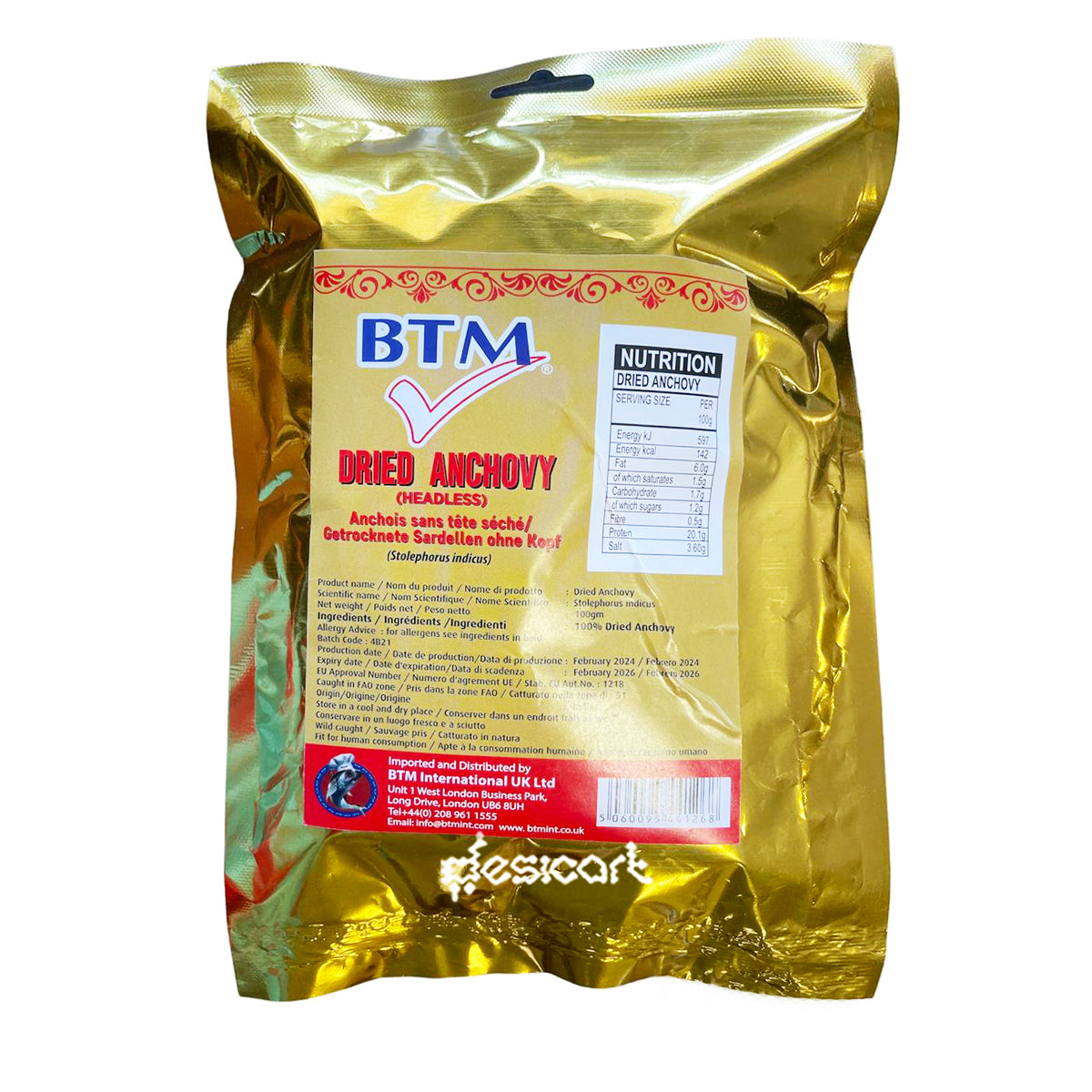 BTM DRIED ANCHOVY(HEADLESS) 100G