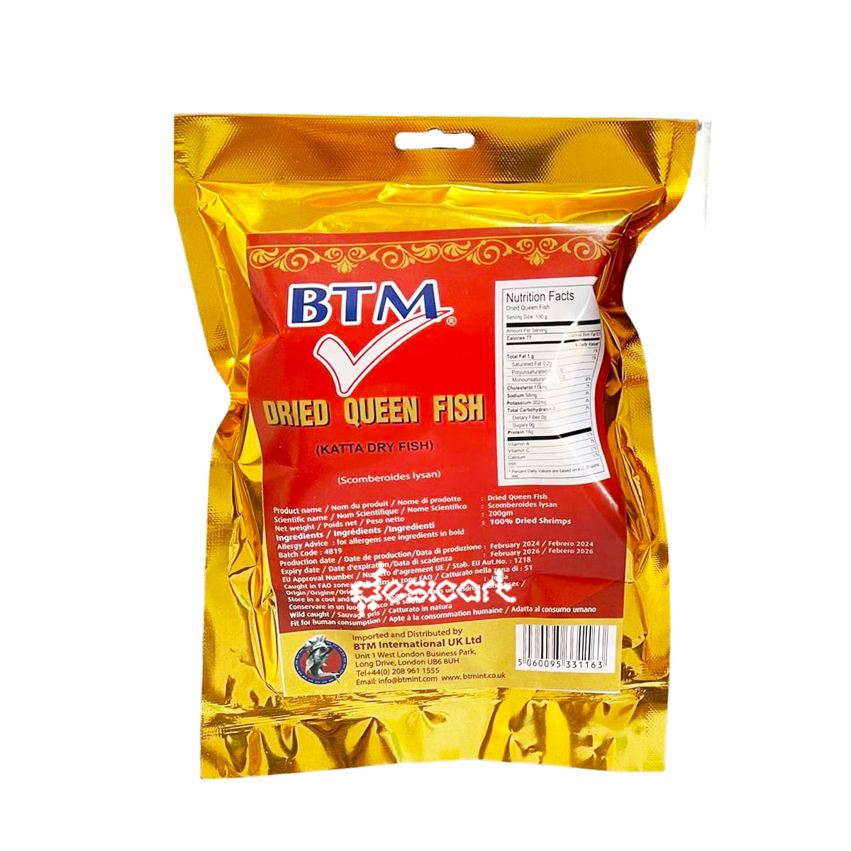 Btm Fish Paper BTM DRIED QUEEN FISH 200G