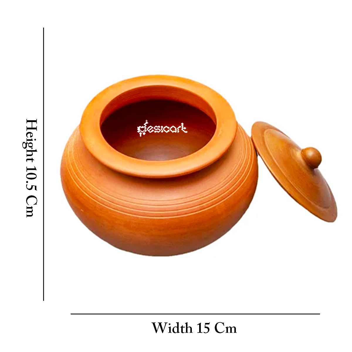 VEENAS CLAY COOKING POT WITH LID