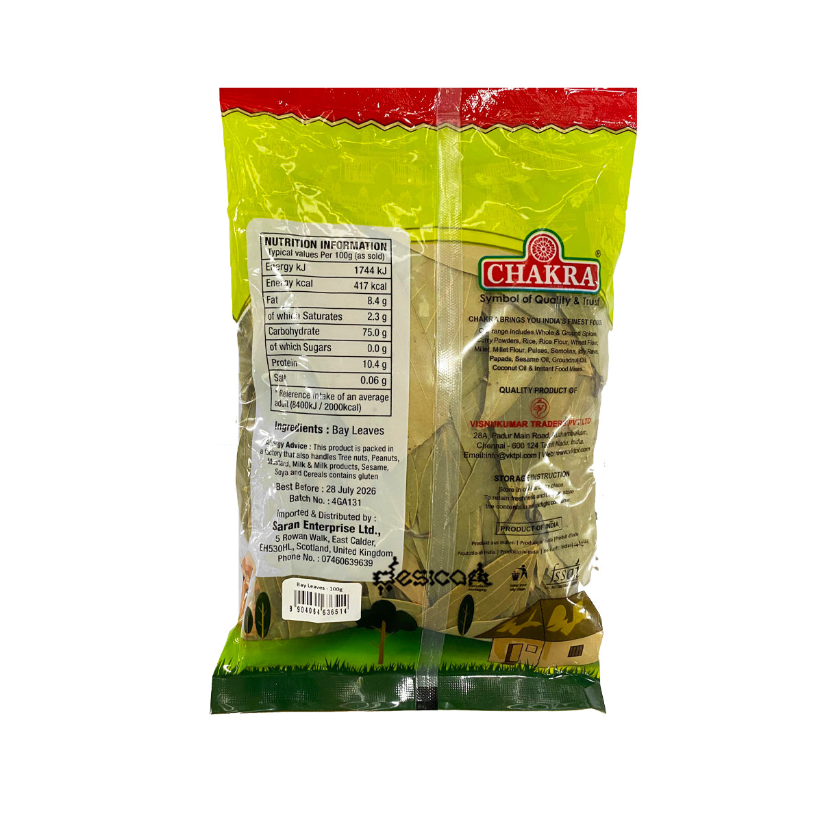 CHAKRA BAY LEAVES 100G