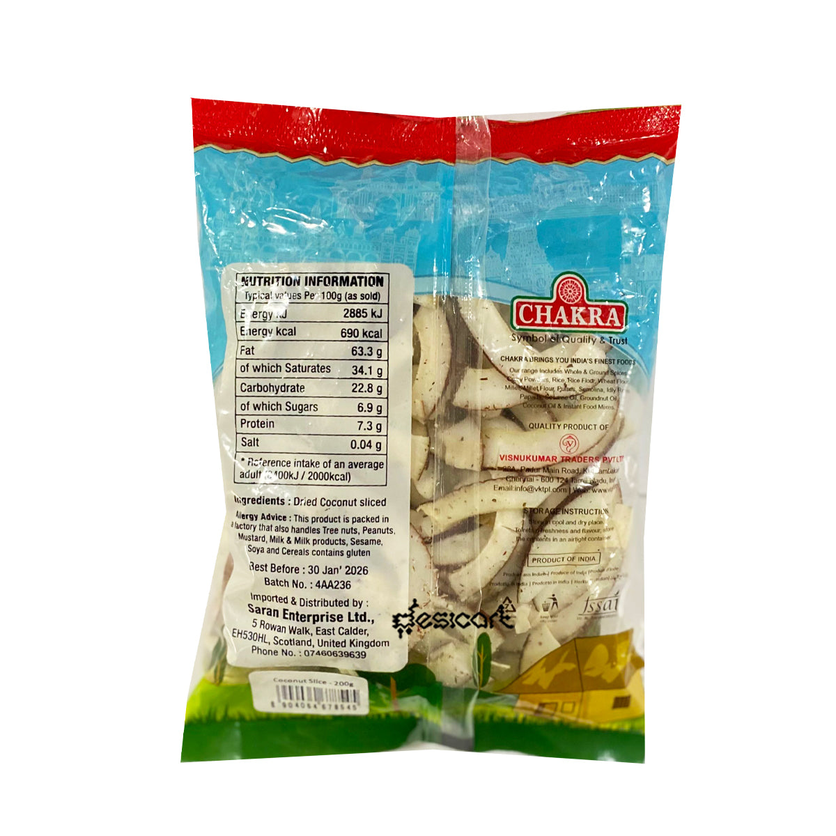CHAKRA COCONUT SLICE 200G